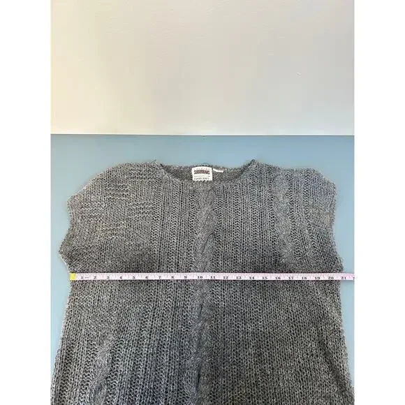 Country Surburban vintage hand knit sweater vest grey womens M - Picture 5 of 7